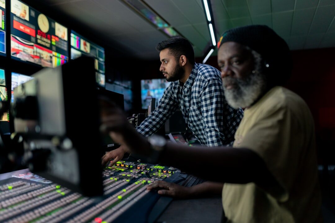 Modern broadcast studio building