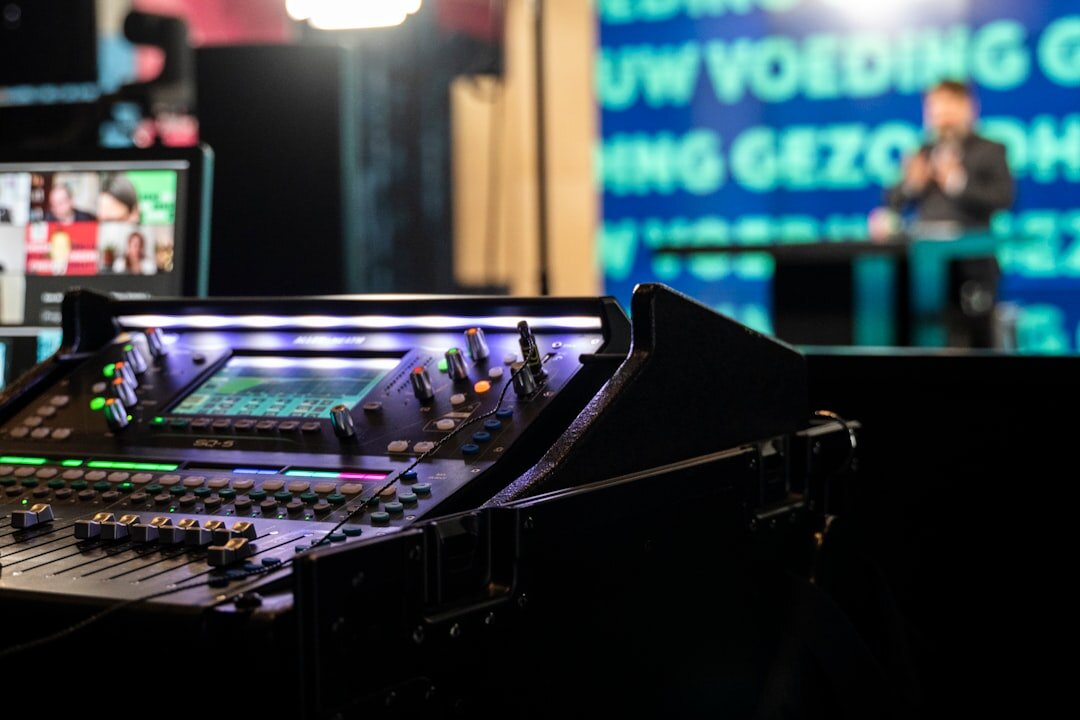 Video switcher and mixing board for live broadcast